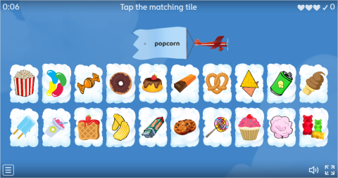 Junk Food ESL Interactive Find The Match Worksheet