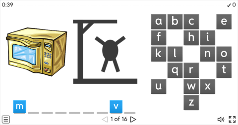 Kitchen Appliances ESL Interactive Hangman Game