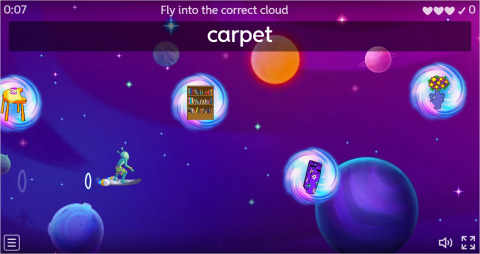 Living Room Objects ESL Vocabulary Airplane Game