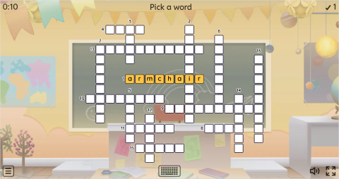 Living Room Objects ESL Interactive Crossword Puzzle