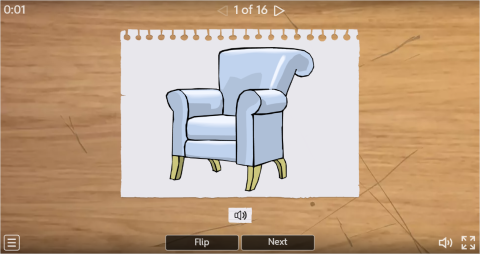 Living Room Objects ESL Interactive Flashcards