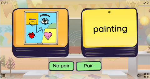 Living Room Objects ESL Pair or No Pair Worksheet