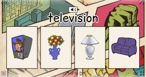 Living Room Objects ESL Interactive Vocabulary Quiz