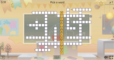 Living Room Objects ESL Interactive Crossword Puzzle