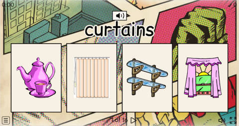 Living Room Objects ESL Interactive Vocabulary Quiz