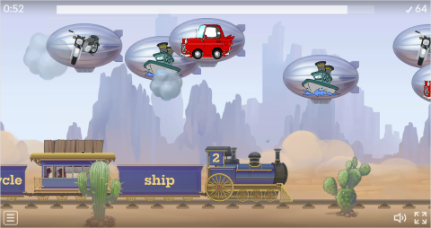 Means of Transport ESL Vocabulary Balloon Pop Game