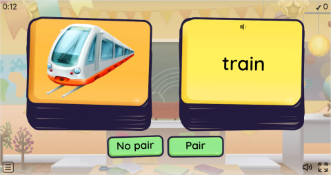 Means of Transport ESL Pair or No Pair Worksheet