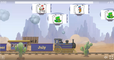 Months ESL Vocabulary Balloon Pop Game