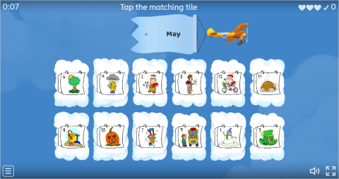 Months ESL Interactive Find The Match Worksheet