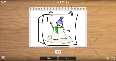 Months ESL Interactive Vocabulary Flashcards