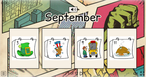 Months ESL Interactive Vocabulary Quiz