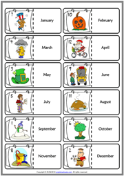 months esl vocabulary worksheets