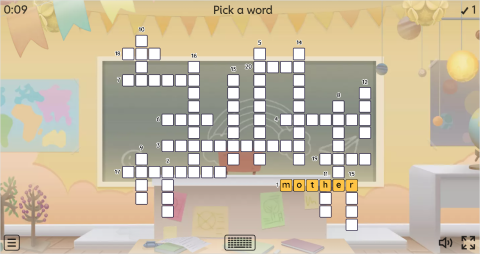 Mother's Day ESL Interactive Crossword Puzzle