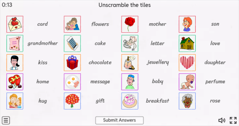 Mother's Day ESL Interactive Match Up Worksheet