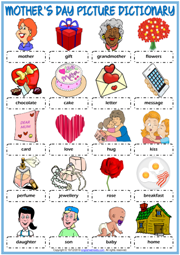 Mother S Day Esl Printable Vocabulary Worksheets