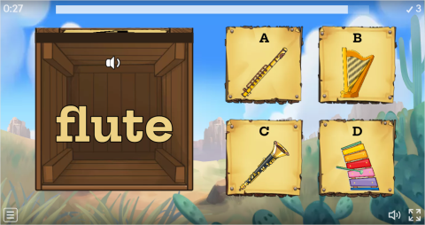 Musical Instruments Interactive Open The Box Worksheet