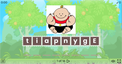 Nationalities Vocabulary ESL Interactive Anagram