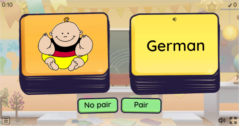 Nationalities ESL Pair or No Pair Worksheet