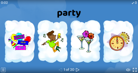 New Year's Eve ESL Interactive Vocabulary Quiz