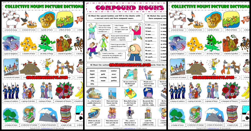 Nouns ESL Printable Worksheets And Exercises