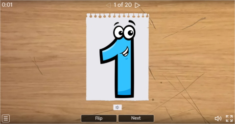 Numbers ESL Interactive Vocabulary Flashcards