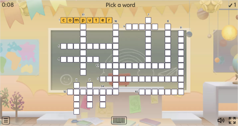 Office Objects ESL Interactive Crossword Puzzle