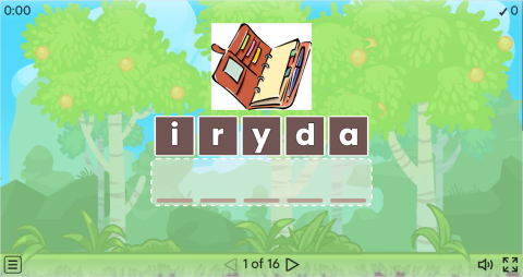 Office Objects Vocabulary ESL Interactive Anagram