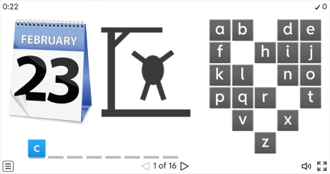 Office Objects ESL Interactive Hangman Game