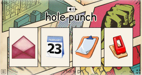 Office Objects ESL Interactive Vocabulary Quiz