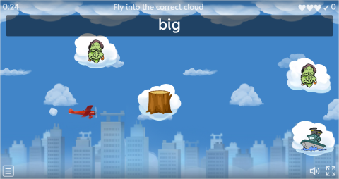 Opposite Adjectives ESL Vocabulary Airplane Game