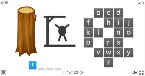 Opposite Adjectives ESL Interactive Hangman Game