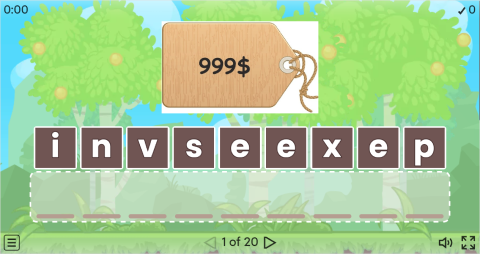 Opposite Adjectives Vocabulary ESL Interactive Anagram