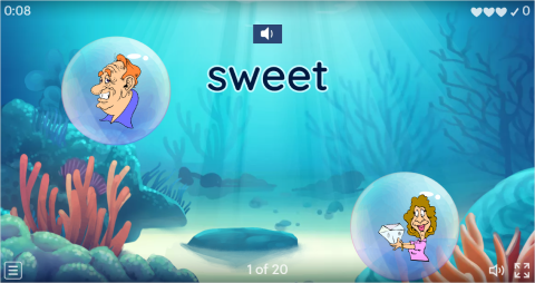 Opposite Adjectives ESL Vocabulary Flying Fruit Game