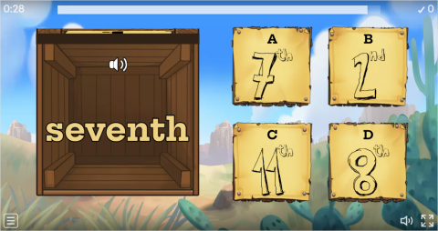 Ordinal Numbers Interactive Open The Box Worksheet