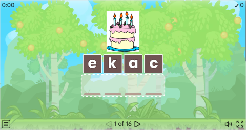 Parties Vocabulary ESL Interactive Anagram