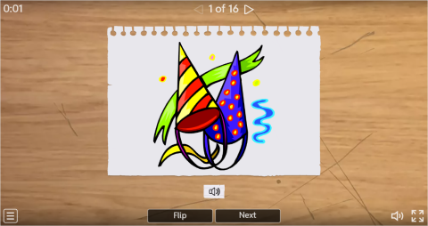 Parties ESL Interactive Vocabulary Flashcards