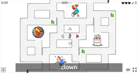 Parties ESL Vocabulary Maze Chase Game