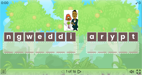 Party Types Vocabulary ESL Interactive Anagram