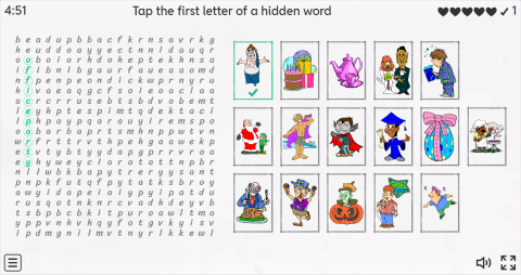 Party Types ESL Interactive Wordsearch Puzzle