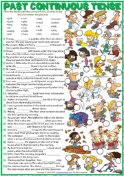Present Continuous Tense ESL Grammar Exercises Worksheet