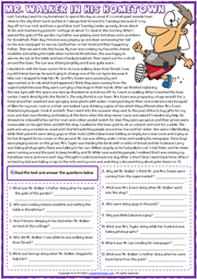 Past Continuous ESL Reading Comprehension Questions Worksheet