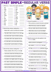 let's play and talk with Past Simple: English ESL worksheets pdf & doc