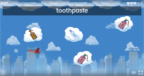 Personal Care Products ESL Vocabulary Airplane Game