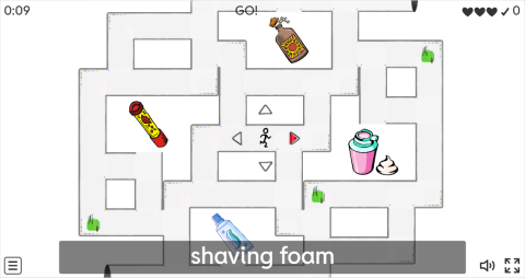 Personal Care Products ESL Maze Chase Game