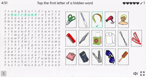 Personal Care Products Interactive Wordsearch Puzzle