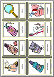 Personal Care Products ESL Vocabulary Learning Cards