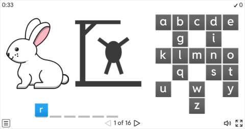 Pets Vocabulary ESL Interactive Hangman Game