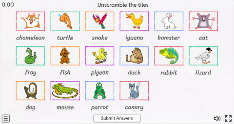Pets ESL Interactive Match Up Worksheet