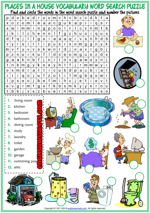 House Vocabulary: Things Around the House with Pictures • 7ESL