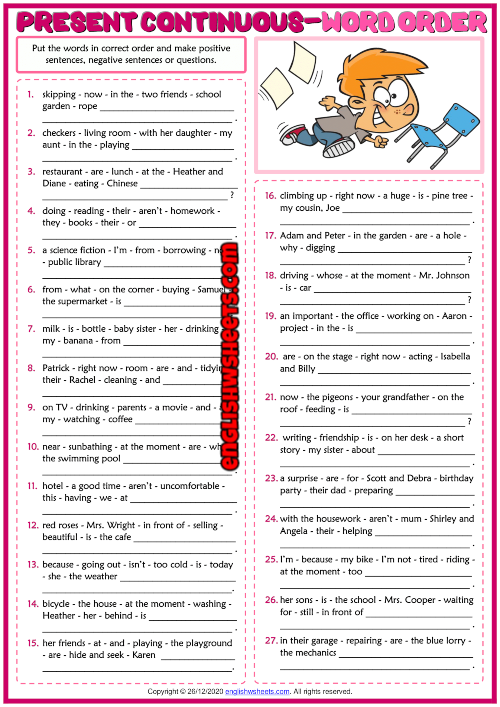 present-continuous-tense-esl-word-order-exercise-worksheet